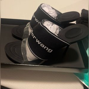 Alexander Wang Sling Back Logo Print Sandal